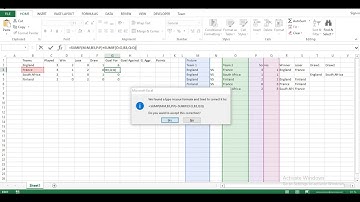 Simple Excel League Table Calculator 4