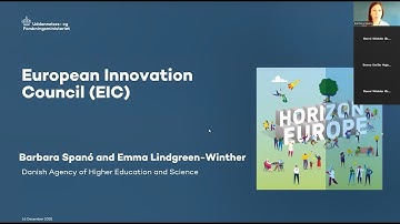 Webinar on the 2026 Work Programme for the EIC and the 2026–27 Work Programme for the EIE