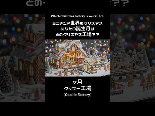 あなたの誕生月はどれ？🎄✨クリスマス準備をする魔法のミニチュア工場｜7〜9月編 #asmrsounds #asmr #aiasmr #shorts