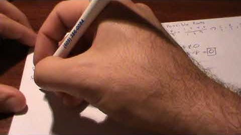 MHF4U, Unit 2, Solving polynomial equations