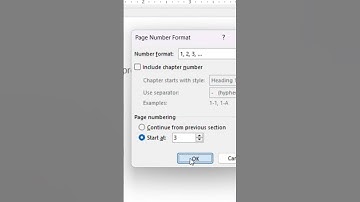 How to Start Page Numbers on Page 3 (or Other Pages) in Microsoft Word