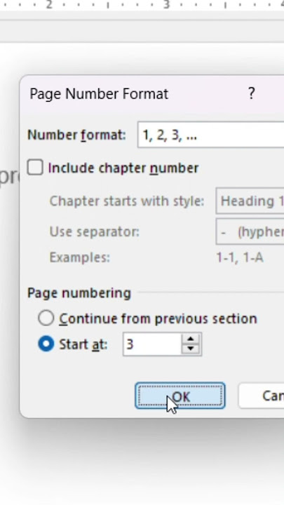 How to Start Page Numbers on Page 3 (or Other Pages) in Microsoft Word