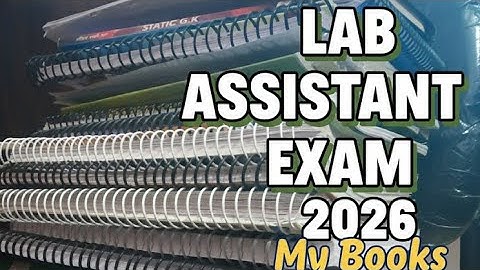 My books for lab assistant exam 2026 Lab assistant 2026 books and notes