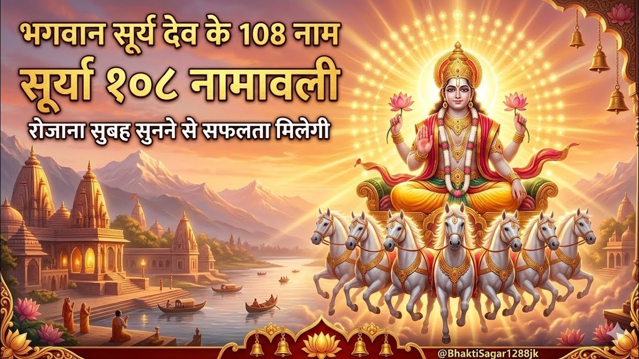 Surya Mantra108 Times|सूर्य मंत्र १०८ बार|Om Suryaya Namaha Jaap|Morning Mantra | @BhaktiSagar1288jk