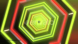 VJ Loops Colorful Hexagonal Tunnel Motion Graphics Animation
