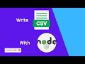 How to Write CSV file in Nodejs | nodejs tutorial