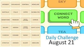 Connect Word Daily Challenge August 21 2025 Answers