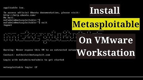 How to Install Metasploitable on New VMware Workstation