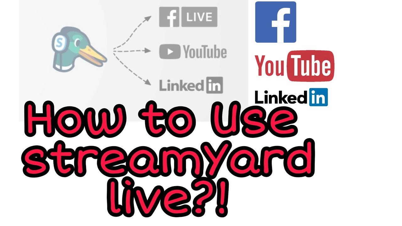 #streamyard #livestreamyard HOW TO USE STREAMYARD LIVE ON YOUTUBE ...