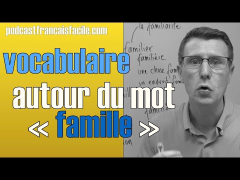 leçon de vocabulaire   la famille