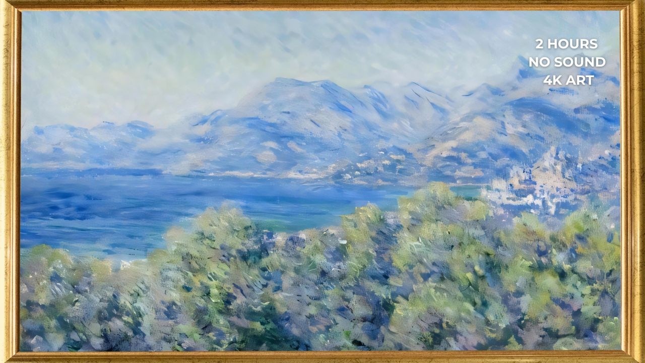 Claude Monet Coastal Landscape (4K) | 2 Hours Impressionist Seascape Art | No Sound.  --EcoArtLab