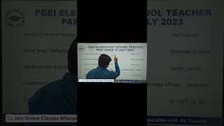 FGEI Elementary School Teacher EST (2023) Solved | FPSC PPSC ASF AJKPSC SPSC CSS KPPSC PMS GK AJKPSC