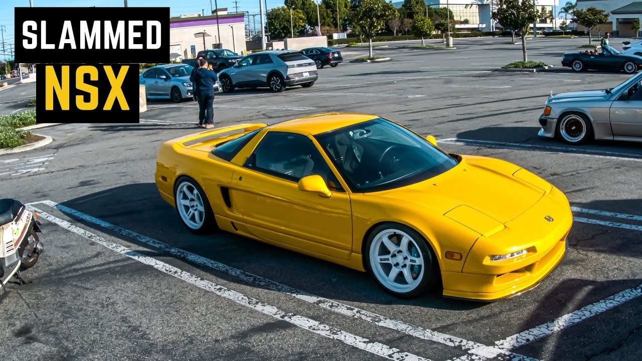 Perfect Stanced Acura NSX at Bagels & Cars... - YouTube