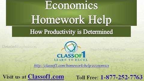 How Productivity is Determined : Economics Homework Help by Classof1.com