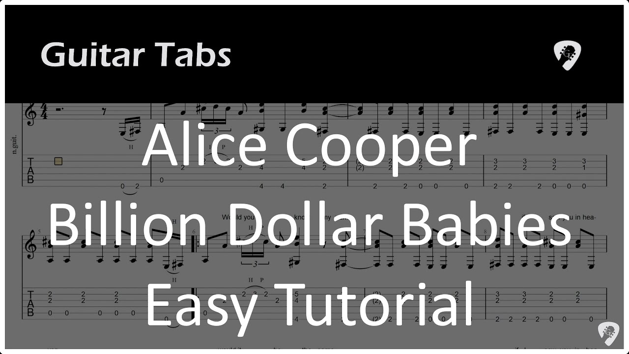 Alice Cooper - Billion Dollar Babies - Easy Guitar Tab