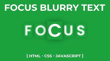 Colorful Text Hover Transition | Focus Blurry Text On Hover