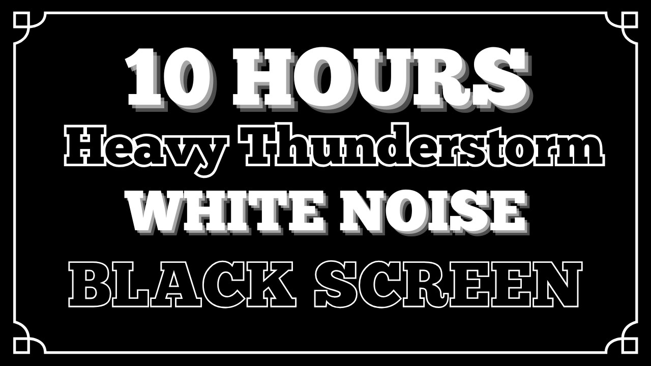 Heavy Thunderstorm on Tin Roof  - White Noise Black Screen - 10 HOURS of Sleep Study Relaxation