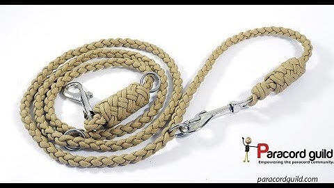 Adjustable paracord dog leash