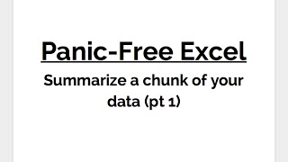 Summarize groups of data (SUMIF #1)