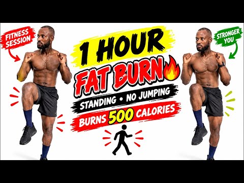 Video thumbnail: 🔥 1-Hour Standing Workout for Women | Full Body Weight Loss Workout at Home | No Equipment