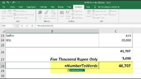 How to Convert Number to Words in Excel Using VBA