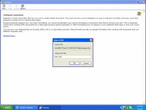 How To Use Notepad As a Web Browser