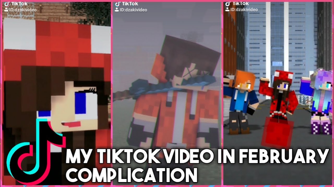 my minecraft animation tiktok video in february complication - YouTube
