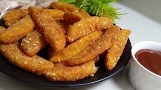 New Style Evening. Snacks Crispy Aloo Fingers Fry tasty easy recipe