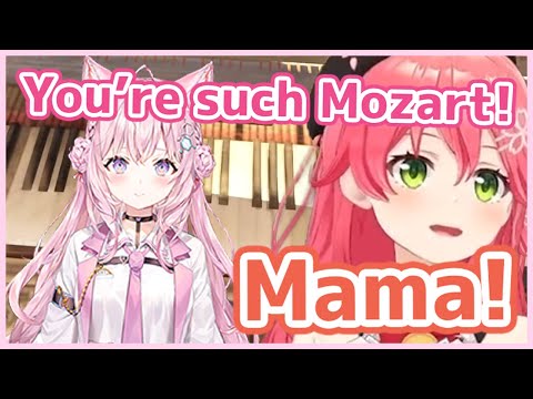 Miko plays a piano then gets very happy by getting complimented by Koyori Mama【Hololive】