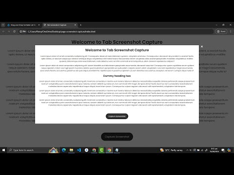 Tab Screenshot Capture Using HTML, CSS and JavaScript with Source Code