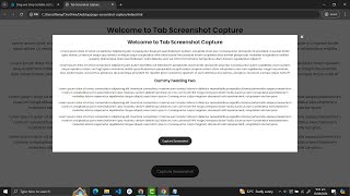 Tab Screenshot Capture Using HTML, CSS and JavaScript with Source Code