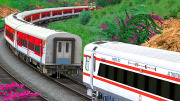 LHB BEZEL LESS COUPLING LHB RED COACH | BUMPY RAILROAD | Train Simulator | Railworks | NTG GAMING