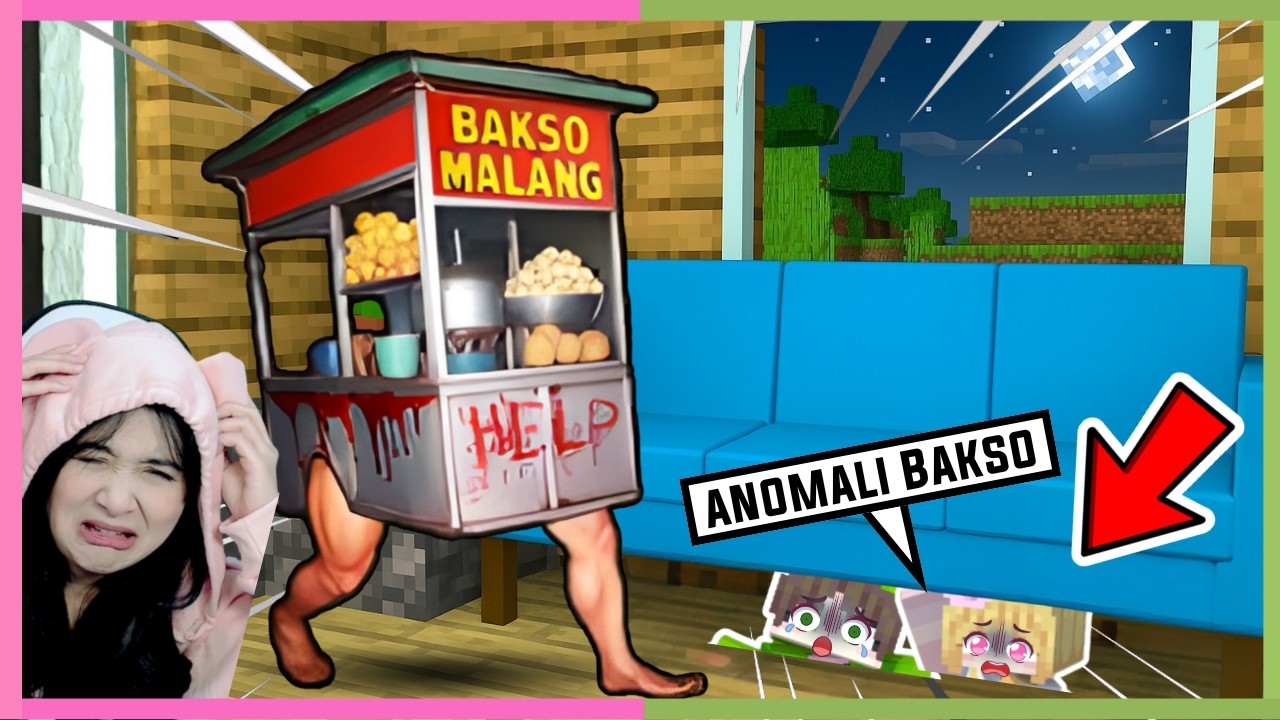 Aku dan Popo Melihat Penampakan Anomali Bakso Malang di Dunia Minecraft!