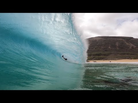 Sandys in Slow-Mo | Water Angle Shorebreak Barrels @ Sandy Beach