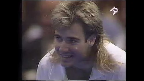Boris Becker didn't like Andre Agassi's joke.  The ending is the best.              RR Master 1989 - DayDayNews