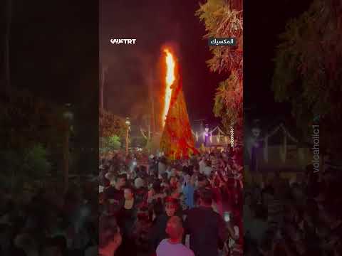 حريق يلتهم شجرة الميلاد