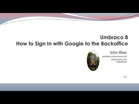 Umbraco 8 How to Sign In with Google to the Backoffice