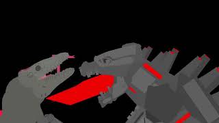 Skull crawler versus Mecha Godzilla stick nodes animation
