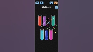 Water Color Sort Level 252 Walkthrough Solution iOS/Android