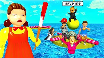 Scary Teacher 3D vs Squid Game Obstacle Challenge Hindi Commentary 😂