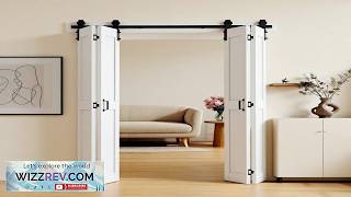 VEVOR Bifold Barn Door 48" x 84" MDF Bi Fold Sliding Closet Doors