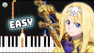 Sword Art Online Alicization OP - 'ADAMAS' - EASY Piano Tutorial & Sheet Music