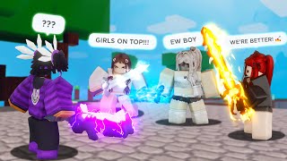 I FOUND a GIRLS ONLY CLAN in ROBLOX BEDWARS...