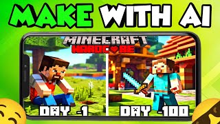 How to make 100 Days Minecraft thumbnail in Ai ( Easy & Attractive ) thumbnail tutorial screenshot 5