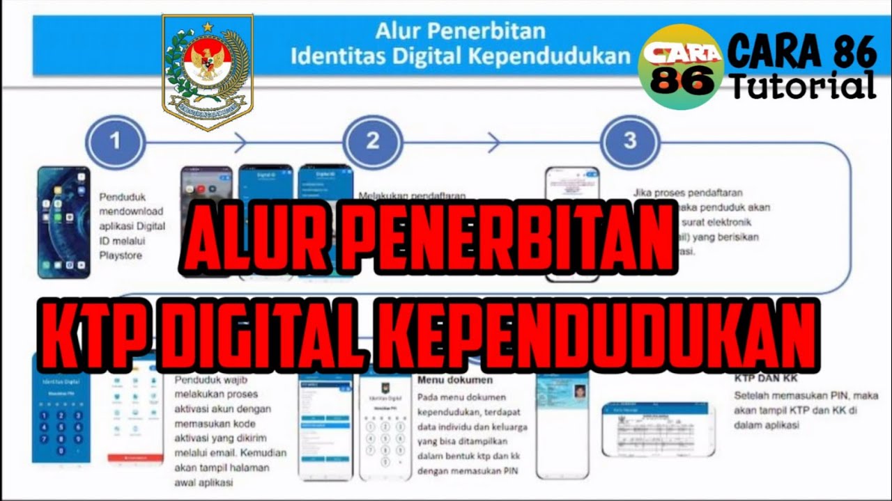 CARA MEMBUAT KTP DIGITAL DI RUMAH SECARA MANDIRI - BEGINI ALUR