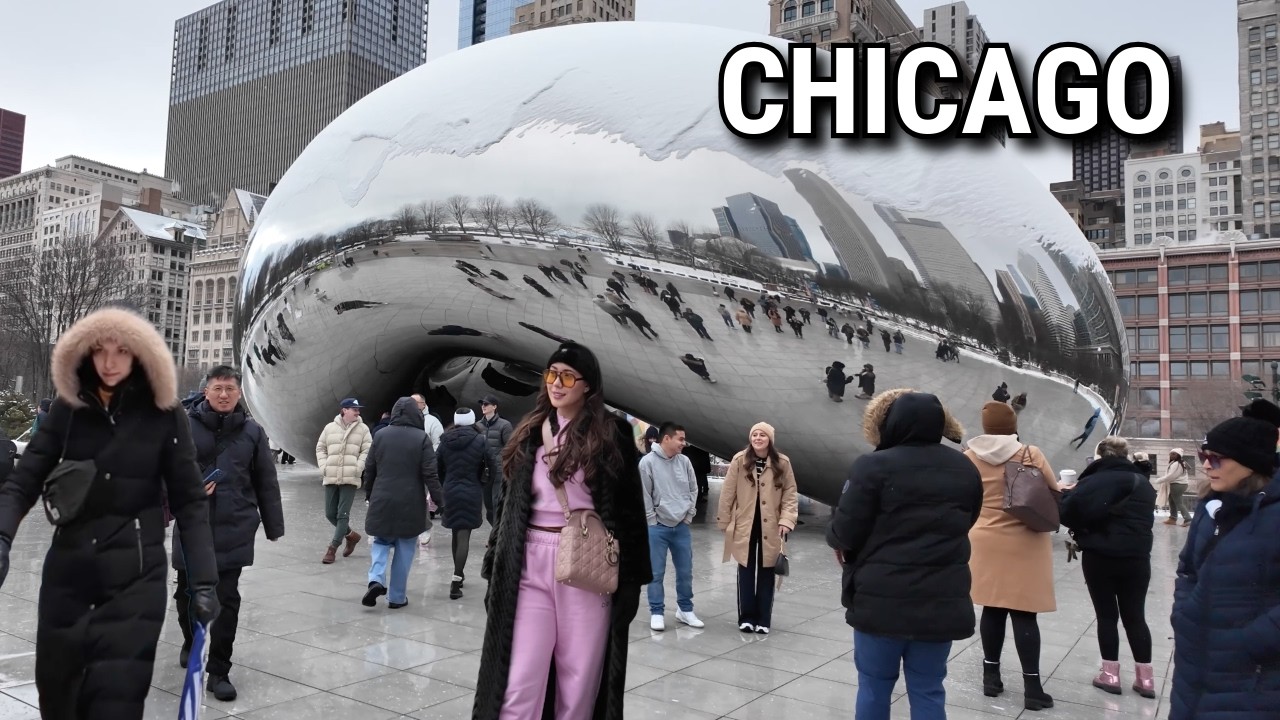 Chicago Winter Freezing Cold Walking Tour On Saturday | January 31, 2026 | 4K 60fps City Sounds