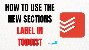 How to Use the New Sections Label in Todoist – Full Guide