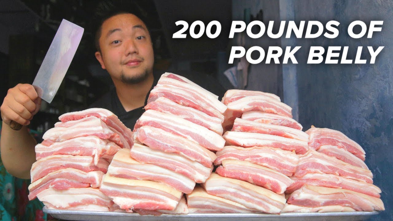 How A Professional Chef Cooks 200 Pounds of Pork Belly  Tasty