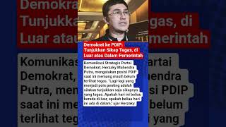 Demokrat ke PDIP: Tunjukkan Sikap Tegas, di Luar atau Dalam Pemerintah #matalokal