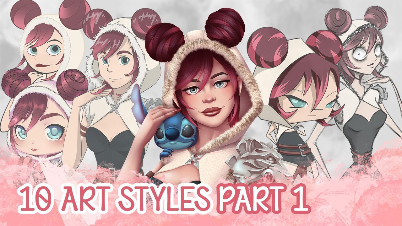 10 ART STYLES CHALLENGE (Part 1) | My Avatar Drawn in Different Styles ...